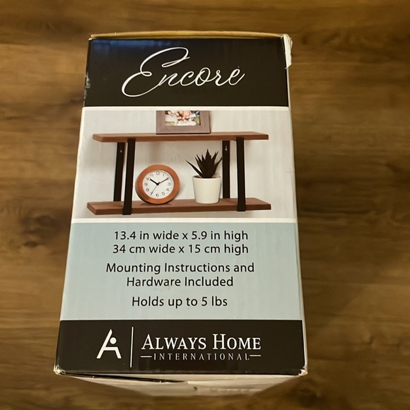 Always Home International Encore Home Decor 2 Tier Floating Wall Shelf - Picture 3 of 3